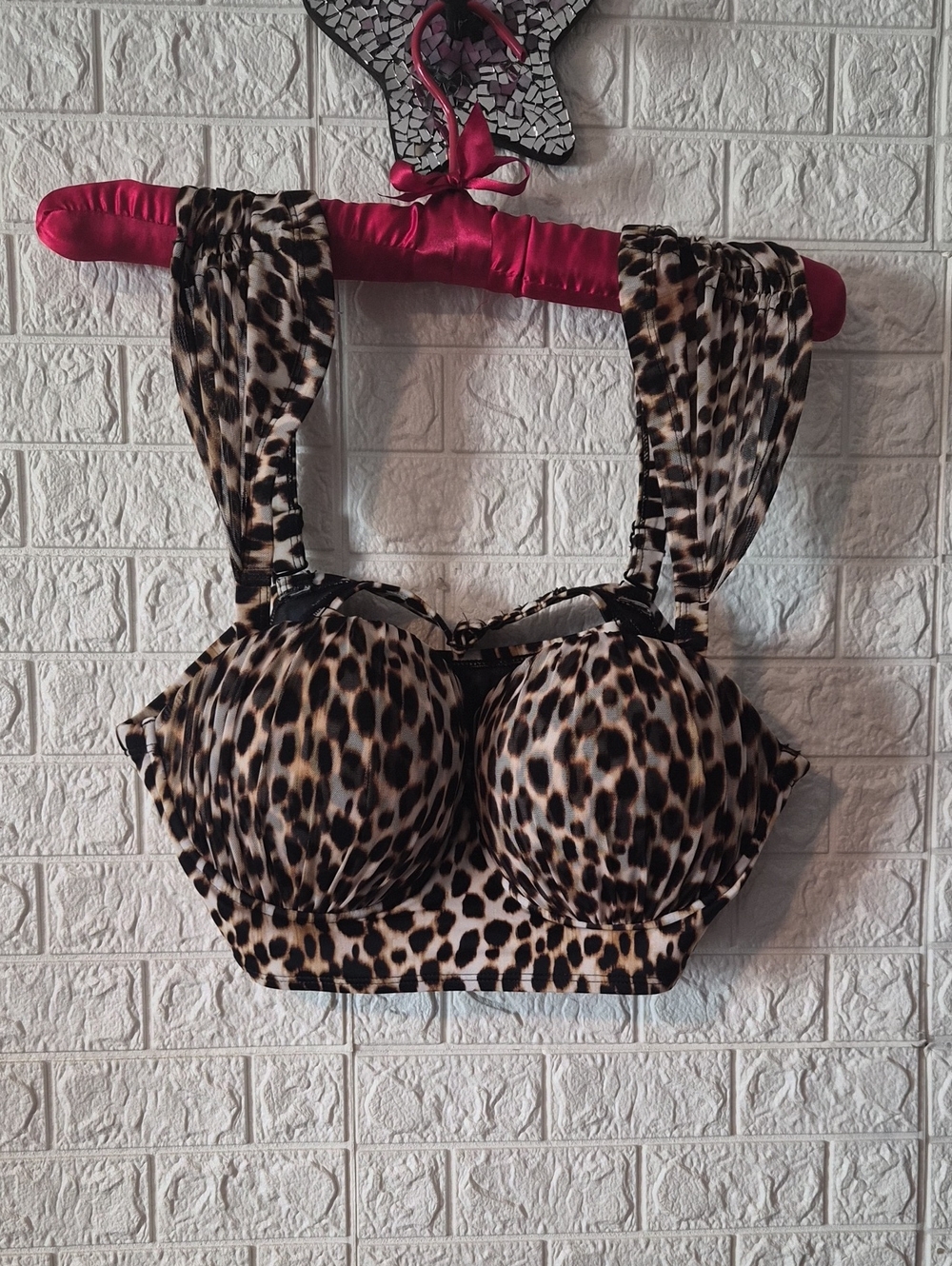 torrid Leopard Print Padded swim Top - tan, brown